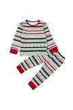 Kids Boys Long Sleeve Snowflake Trees Print Christmas Pajamas