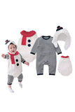 Cute Infant Kids Boys Jumpsuit Christmas Snowman Costume White