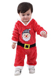 Cute Infant Kids Boys Hooded Jumpsuit Christmas Santa Claus Costume Red