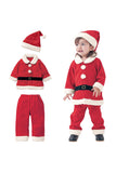 Infant Kids Girls Long Sleeve Christmas Santa Claus Costume Red