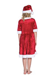 Kids Girls Christmas Santa Claus Costume Dress Red