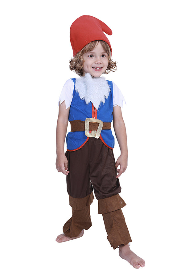 Cute Short Sleeve Kids Boys Christmas Mushroom Elf Costume