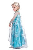 Enfants Filles Sequin Halloween Frozen Elsa Princesse Costume Robe Bleu