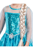 Enfants Filles Sequin Halloween Frozen Elsa Princesse Costume Robe Bleu