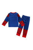 Crew Neck Long Sleeve Spider-Man Halloween Kids Boys Pajama Dark Red