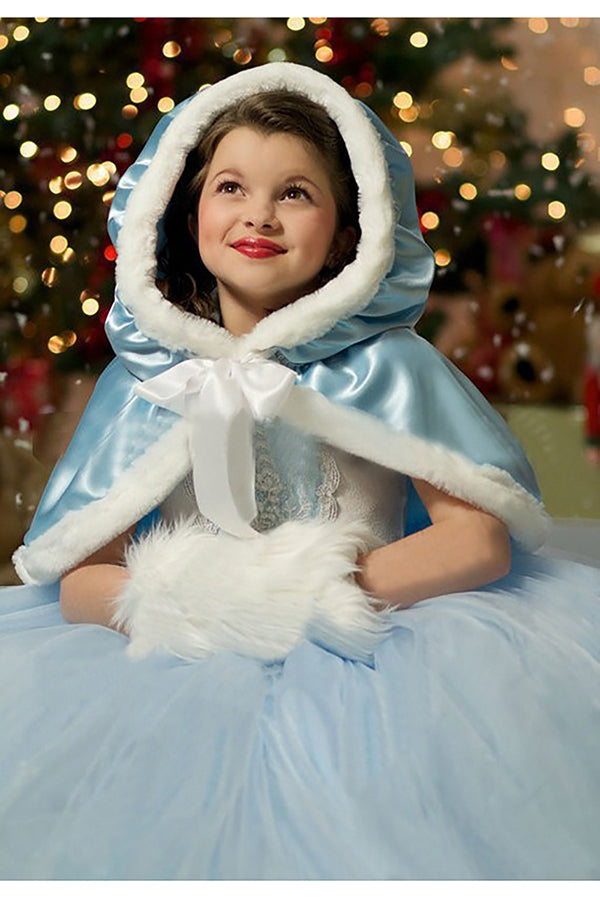 Sweet Kids Girls Christmas Cinderella Princess Costume Dress Light Blue