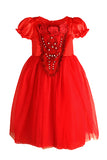 Graceful Kids Girls Christmas Cinderella Princess Costume Dress Red