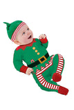 Christmas Infant Boys Santa Little Helper Elf Costume Jumpsuit Green