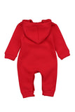 Long Sleeve Hooded Kids Infant Christmas Reindeer Print Pajamas Jumpsuit