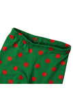 Cute Long Sleeve Kids Girls Christmas Reindeer Print Dress Red