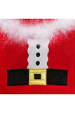 Short Sleeve Fur Trim Christmas Dress Kids Girls Santa Costume Red