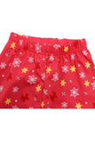 Long Sleeve Christmas Tree Snowflake Print Kids Girls Pajama Red