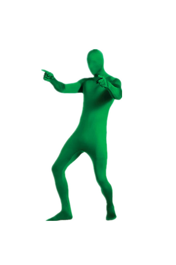 Halloween Long Sleeve Man Skin-Tight Zentai Costume Green