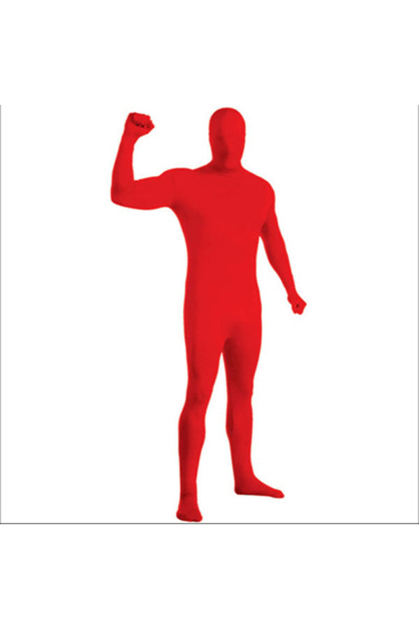 Halloween Long Sleeve Man Skin-Tight Zentai Costume Red