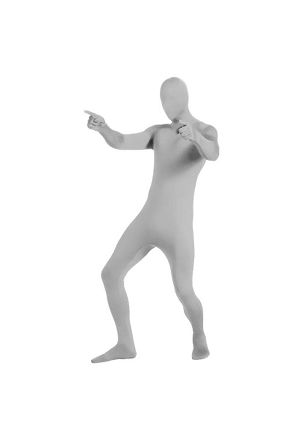 Halloween Long Sleeve Man Skin-Tight Zentai Costume White