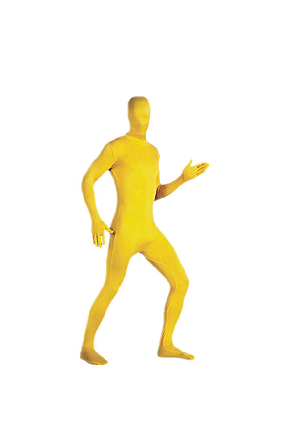 Halloween Long Sleeve Man Skin-Tight Zentai Costume Yellow