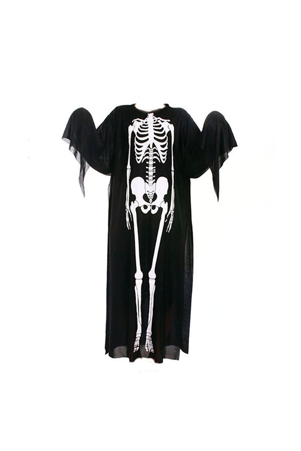 Halloween Cosplay Skeleton Ghost Man Costume Black And White