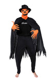 Funny Festival Cosplay Mens Pumpkin Monster Halloween Costume Black