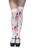 Sexy Doctor Nurse Knee High Stockings For Halloween Party Red