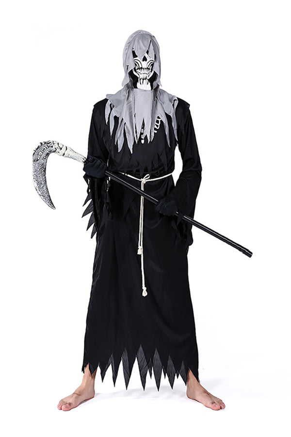 Halloween Cosplay Scary Angel Of Death Costume For Men Black