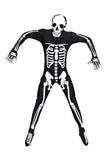 Scary Jumpsuit Ghost Skeleton Halloween Costume For Men Black
