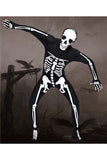 Scary Jumpsuit Ghost Skeleton Halloween Costume For Men Black