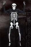Effrayant Combinaison Fantôme Squelette Halloween Costume Pour Hommes Noir