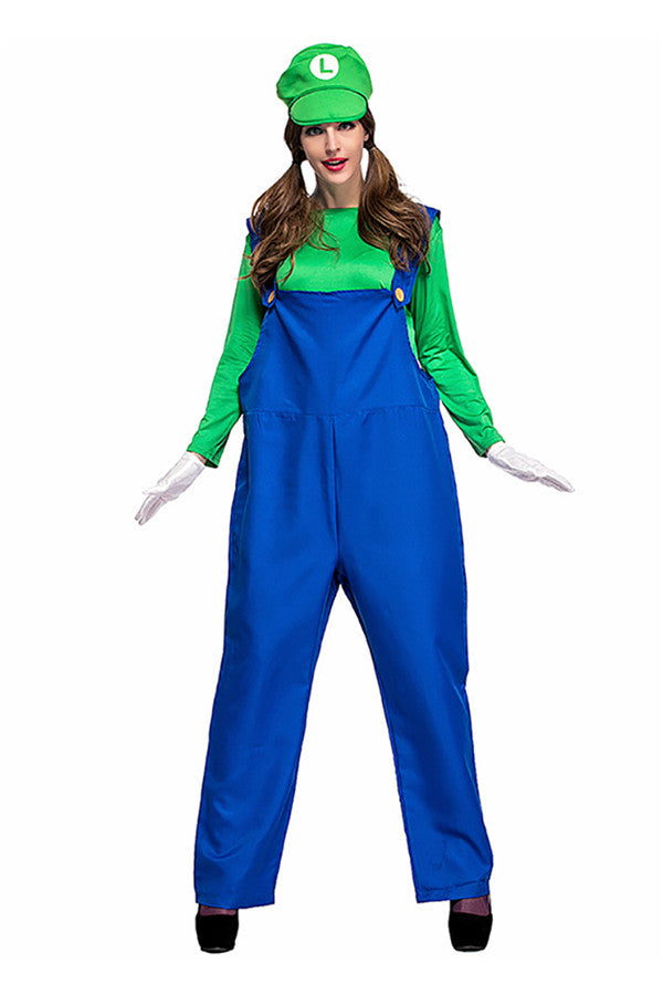 Mignon Festival Cosplay Unisexe Mario Halloween Costume Vert