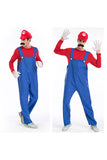 Cute Festival Cosplay Unisex Mario Halloween Costume Red