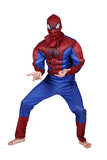Cool Muscular Spider-Man Halloween Costumes For Mens Dark Red