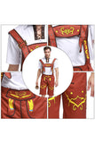 Fancy Lederhosen Halloween Bavarian Beer Oktoberfest Men Costume Khaki