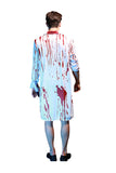 Effrayant Horror Bloody Doctor Halloween Costume Pour Hommes Blanc