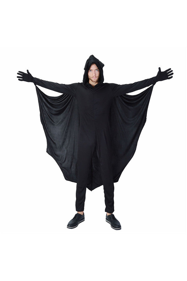 Halloween Cosplay Fancy Cool Bat Costume For Men Black