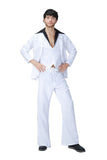 Halloween Cosplay Rock Roll King Pop Singer Dancer Mens Costume White