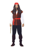 Halloween Party Fancy Pirates Of The Caribbean Costume For Men Coffee