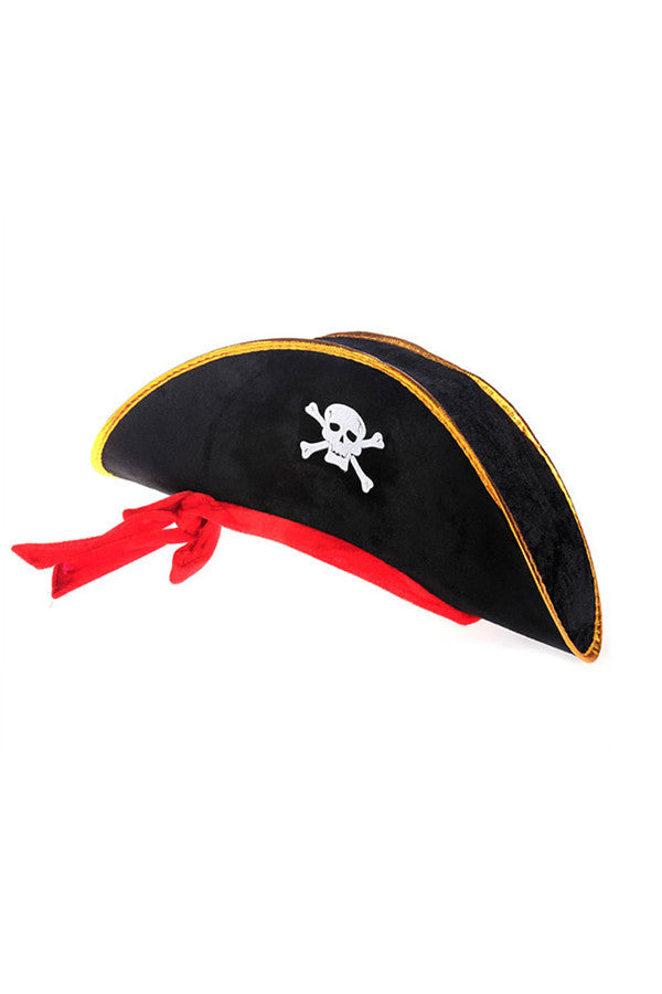 Halloween Party Fancy Captain Hat For Pirates Costume Black