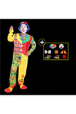 Funny Cricus Joker Clown Mens Costume For Halloween Carnival Yellow