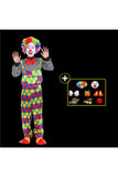 Funny Cricus Joker Clown Mens Costume For Halloween Cosplay