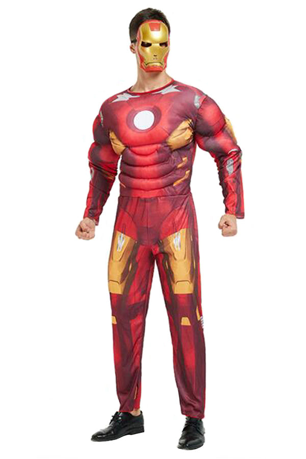 Mens Iron Man Halloween Jumpsuit Costume