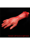 Practical Joke Artificial Bloody Cut Hand For Halloween Decor Red