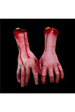 Practical Joke Horror Artificial Bloody Cut Hands For Halloween Red