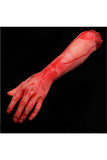 Practical Joke Scary Artificial Bloody Cut Hand For Halloween Decor Red