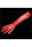 Practical Joke Scary Artificial Bloody Cut Hand For Halloween Decor Red