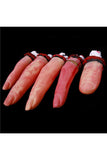 Practical Joke Scary Artificial Bloody Cut Fingers For Halloween Red
