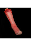 Practical Joke Horror Fake Bloody Cut Leg Foot For Halloween Decor Red