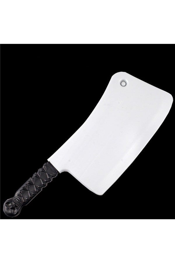 Plastic Skull Kitchen Knife For Halloween Party Accessories White