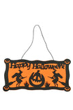 Happy Halloween Witch Pumpkins Door Hanging Home Decor Black