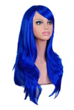 Blue Fashion Cosplay Ladies Sexy Long Waves Hair Wig