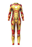 Fancy Movie Iron Man Bodysuit Halloween Superhero Costume Gold