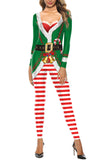 Womens Elf Jumpsuit Christmas Costume